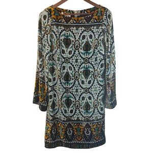 Chetta B Sherri Bloom/Peter Novella Velvet Burnout Dress Color "Jewel" size 8